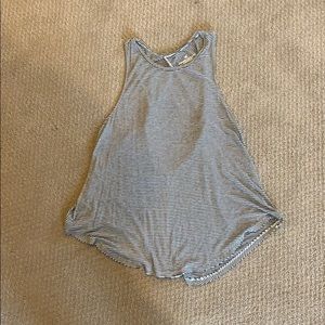 Open back striped tank top